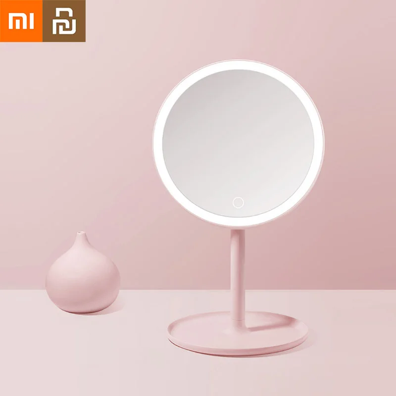 

Xiaomi Youpin Led Light Makeup Mirror Storage LED Face Mirror Adjustable Touch Dimmer USB Led Vanity Mirror Table Desk Cosmetic