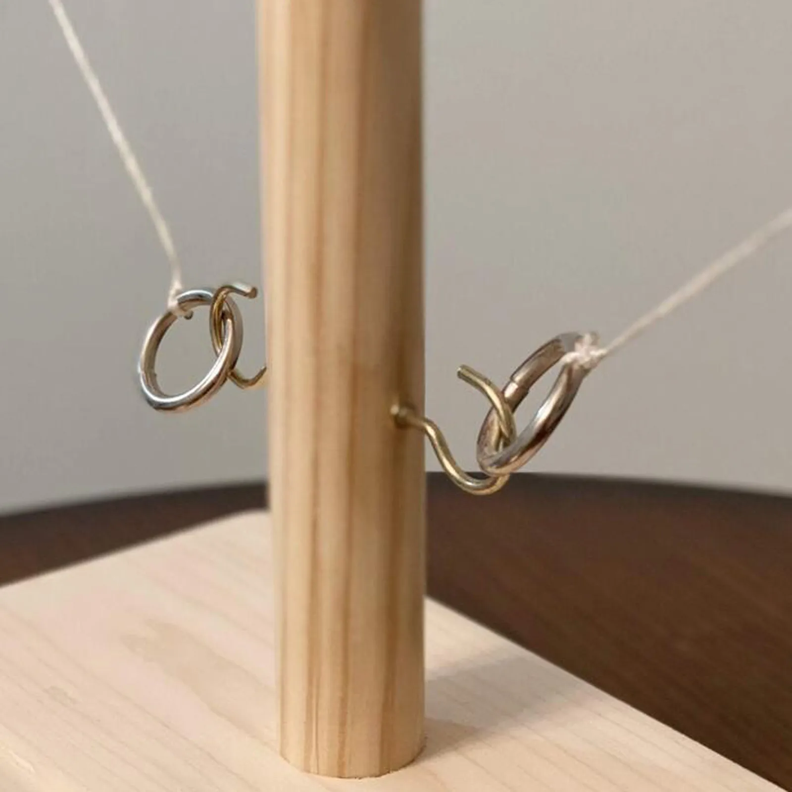 

Ring Toss Hook Game Toss Hook Ring Toss Game Set Handmade Wooden Fast-paced Interactive Game for Bars Home Party Family Fun time