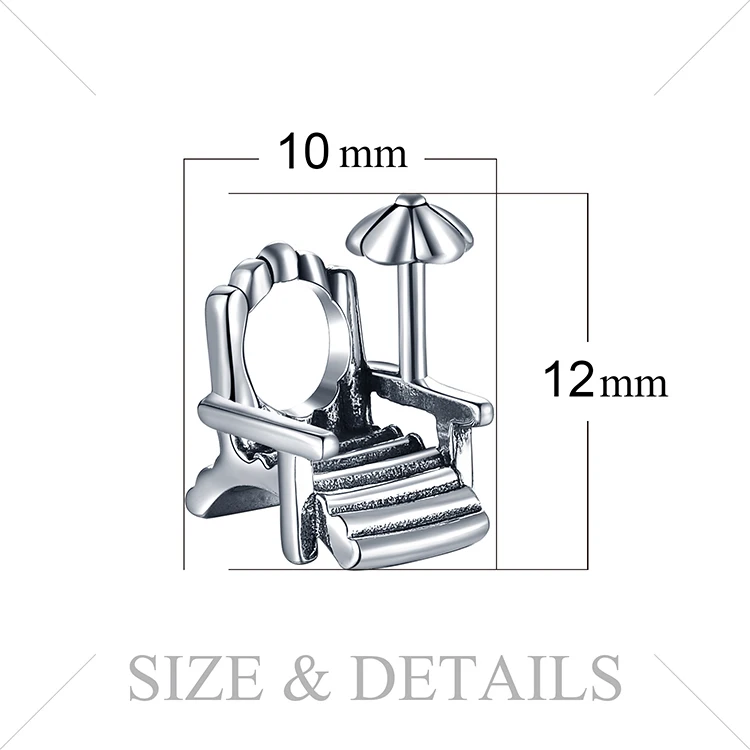 JewelryPalace 925 пробы Silver Beach шарик шарма Шарм Fit Браслеты моды DIY бисера очарование для Для женщин Браслеты