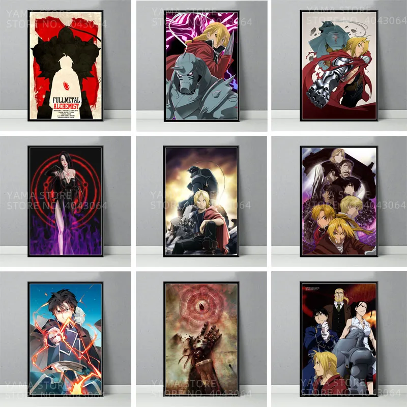 J170 цельнометаллический альхимик классический японский аниме настенная Картина