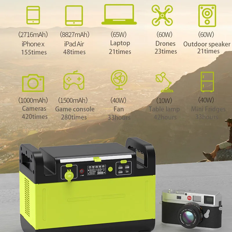 AC 110V 220V Home USE 500W 1500W 2000W Station Quick Charge Portable Solar Emergency Power Bank | Автомобили и мотоциклы