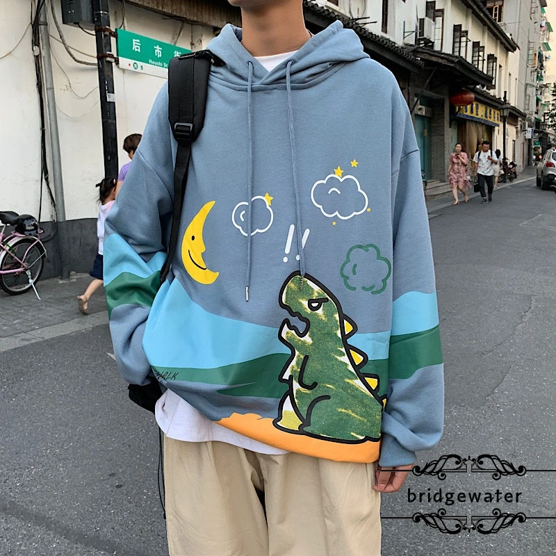 

Bridgewater High Quality Sweatshirts Men's Hoodies Loose Ins Student Spring Autumn Large Size All-Match Casual Cartoon