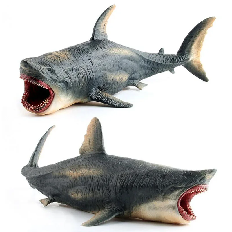 

New Children's Toy Large Hollow Megalodon Marine Life Shark Model Piranha Static Craft Decoration Student Cognitive Plaything