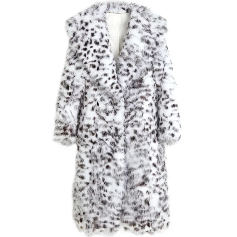 

GAMPORL Faux Fur Coats Plus Size Warm Clothes Winter Fashionable Spotted Leopard Print Clothes Elegant Ladies Thick Clothes