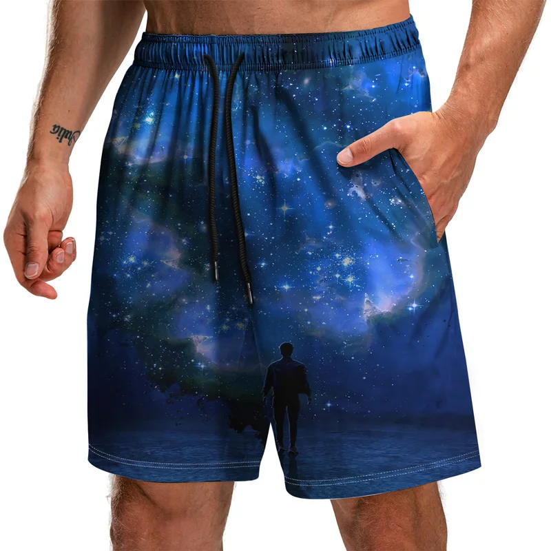 

2021 New Summer Casual Shorts Funny 3D Printing Large Size Quick-Drying Fitness Male Shorts Men's Outdoor Sports Beach Shorts