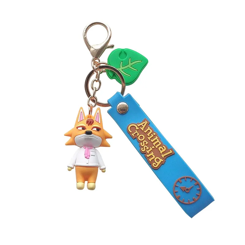 

New cartoon cute pet key chain pendant cunning fox cute tiger student schoolbag pendant car key chain