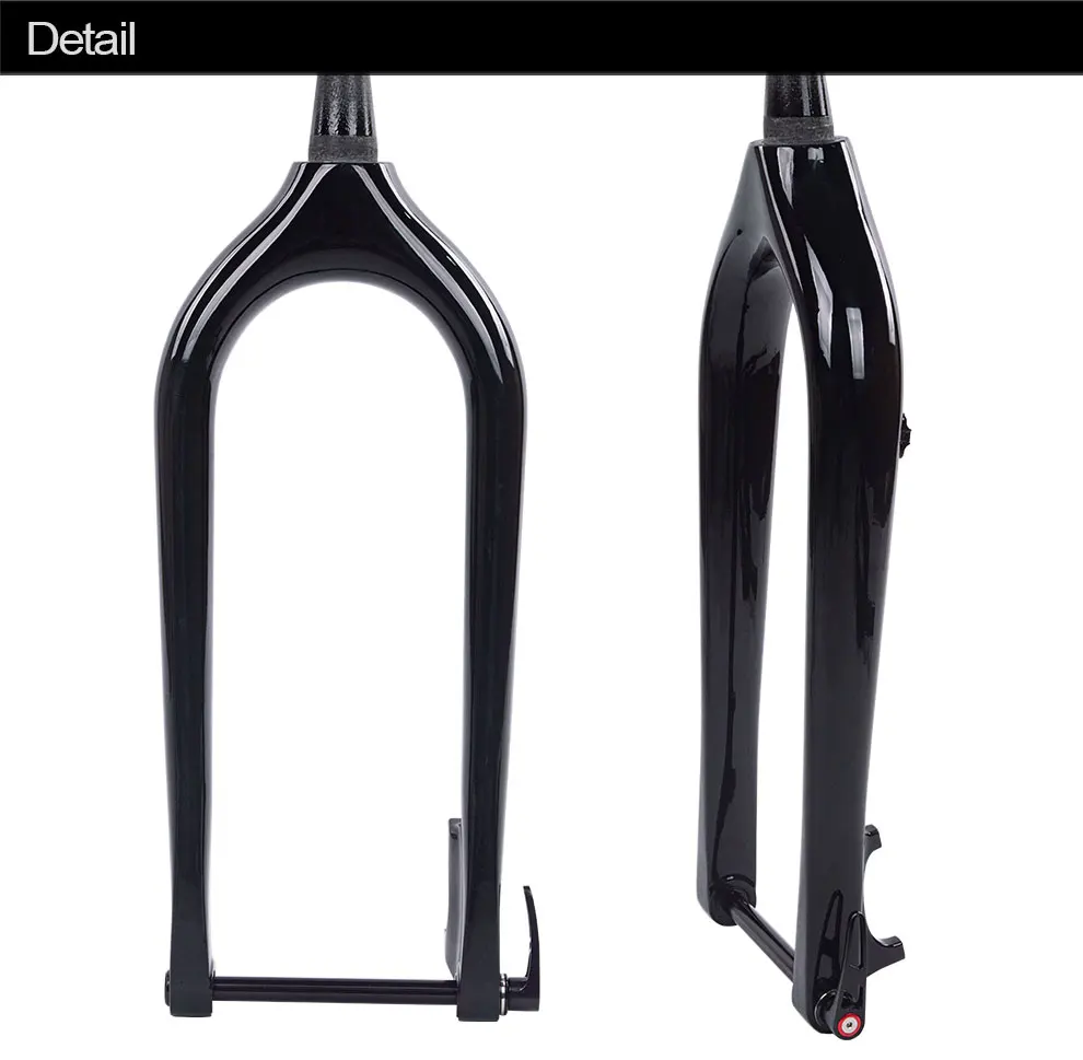 Велосипедная вилка из углеродного волокна для снега 26er передняя велосипеда