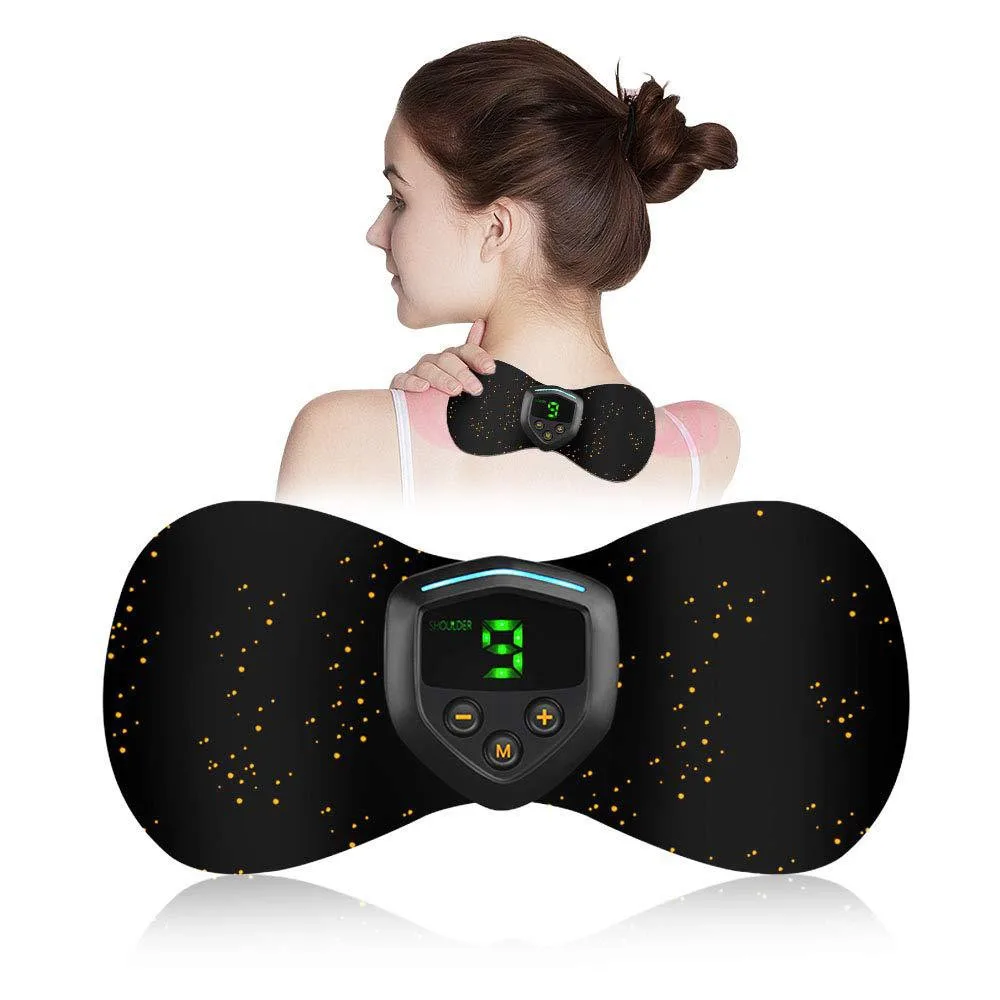 

Portable Cervical Massager Pulse Massager Mini Portable Massage Stickers Stimulator Physiotherapy Instrument Muscle Relief Pain