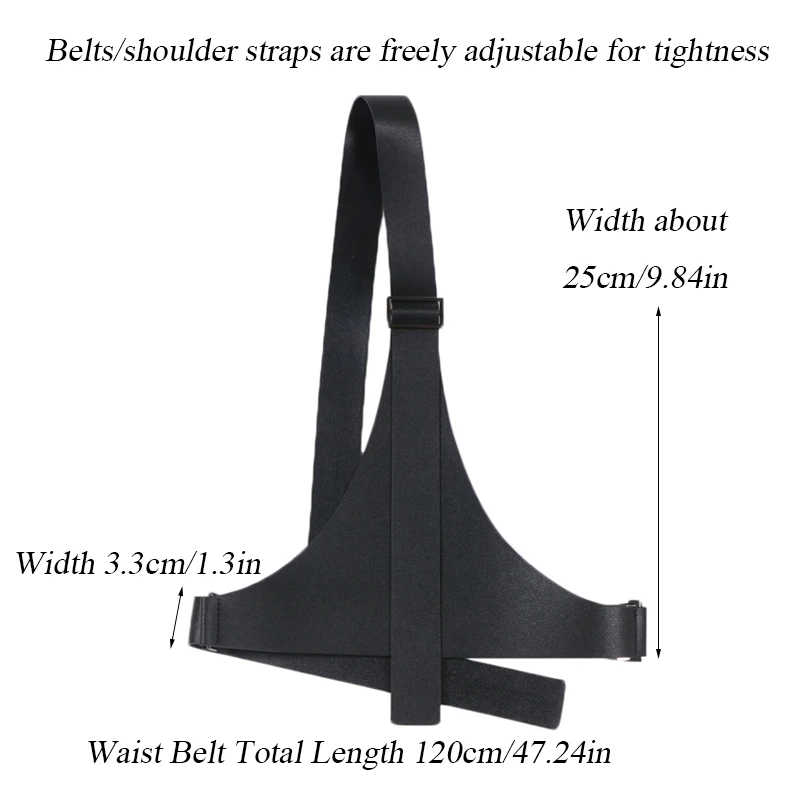 

Waist Belt Decorative Single Shoulder Leather Belt Girdle Punk All-match Slimming PU Suspenders Straps Waist Seal