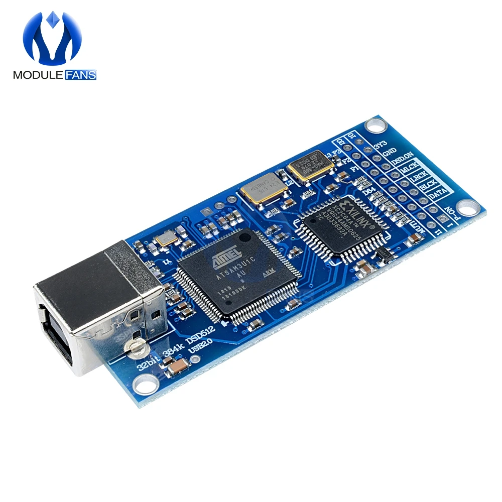 ATSAM3U1C XC2C64A DU1 USB цифровой интерфейс IIS Интерфейс ЦАП Декодер доска Поддержка DSD512 32bit