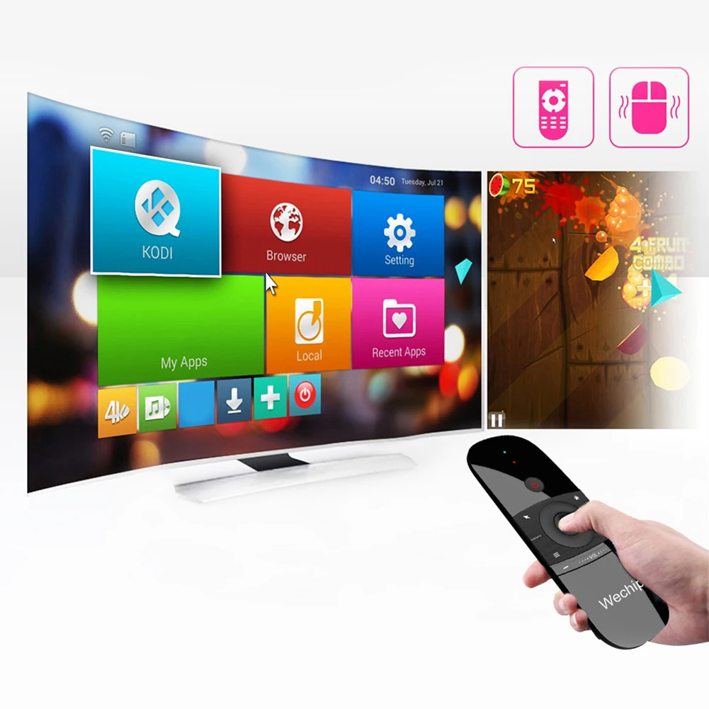 W1 2 4G Беспроводная клавиатура Air Mouse Smart Remote Control для Android TV Box PC | Компьютеры и офис