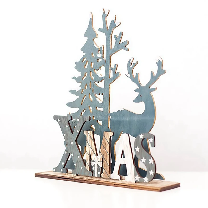 PATIMATE Christmas Wooden Train Merry Christmas Decorations For Home Christmas Ornaments Xmas Navidad Gift New Year