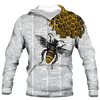 new crazy bee street hip hop harajuku sweatshirt autumn unisex zipper hoodie fashion 3d full body print mens hoodie