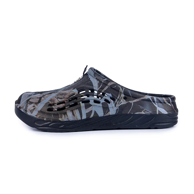 

Мужские сандалии на толстой подошве, черные босоножки с перфорацией, без застежки, удобная Уличная обувь для песчаного пляжа, лето 2021