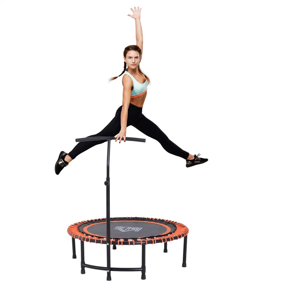 HOMCOM Bungee Trampoline with Handle support Adjustable Diameter 114 cm Max Load 100 kg Orange | Спорт и развлечения