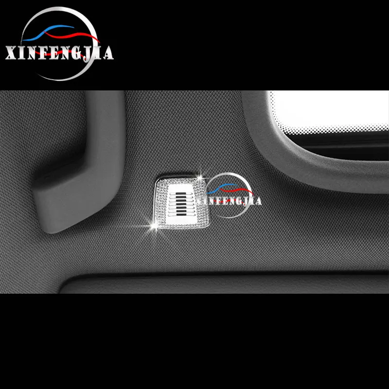 

For BMW 1 2 3 4 5 6 7 Series X3 X4 X5 X6 2PCS Crystal Decorate Roof Microphone Trim