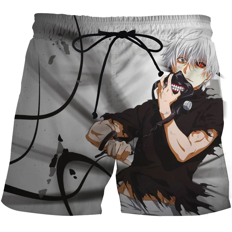 

NEW Tokyo Tokyo Ghoul 3D Printed Board Shorts Mens Casual Summer Sports Swimwear Short Pants Fashion Loose Short Men clothing