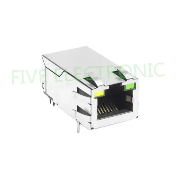 Разъем Magjack RJ45 1 порт разъем 10/100/1000 base t AutoMDIX Ethernet + (PoE +) для подключения к сети