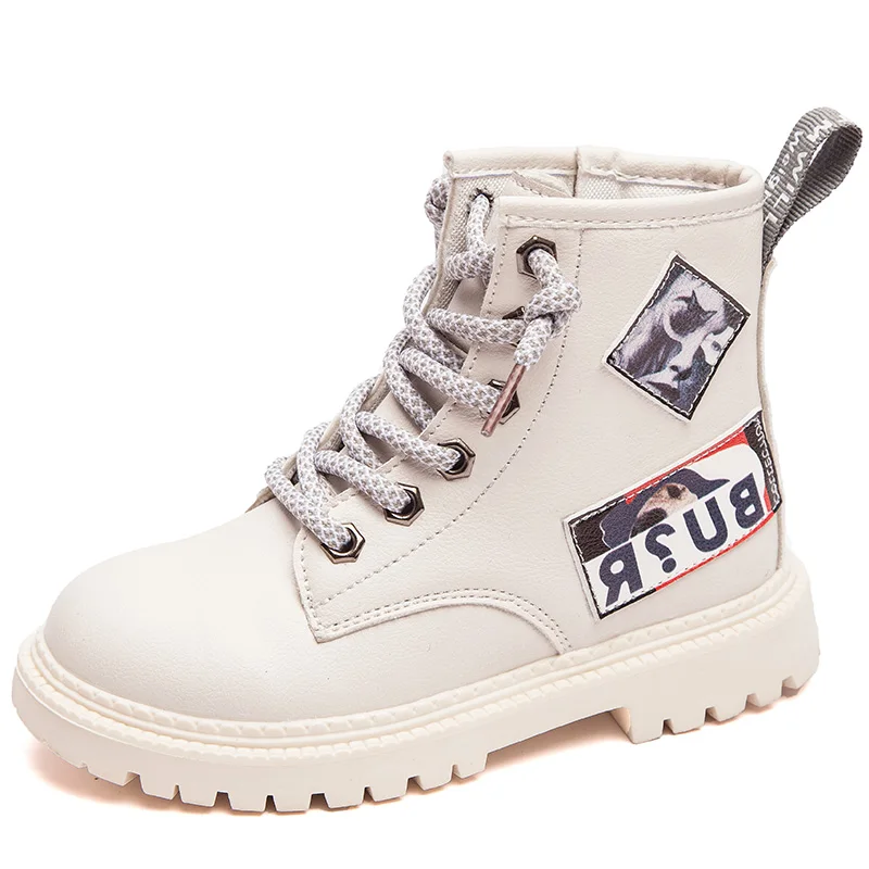 Детская повседневная обувь 2020 осенние ботинки Martin для мальчиков на шнуровке