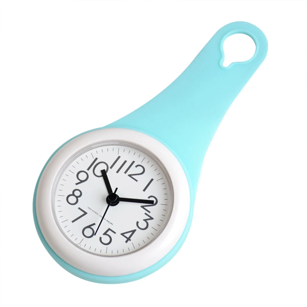 

accessories Decor Suckers Silent Shower Hanging Clocks Wall Bathroom with Decoration Home Wall Waterproof Clock Kitchen