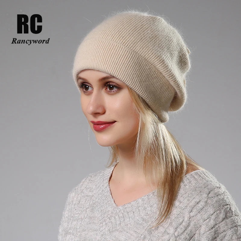 

7 цветов Новинка Осень-зима однотонные настоящие кашемировые облегающие шапки для женщин кашемировая теплая вязаная шапка унисекс оптовая ...