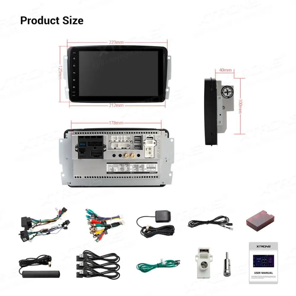 XTRONS Android 10 0 Qualcomm Bluetooth 5 автомобильный стерео плеер GPS для Mercedes Benz A-W168 W203 W209 C209 W463 Viano