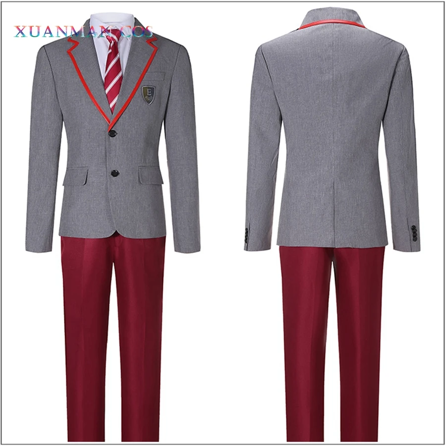 Элитная школьная форма ТВ сериала серый костюм для косплея женская и мужская