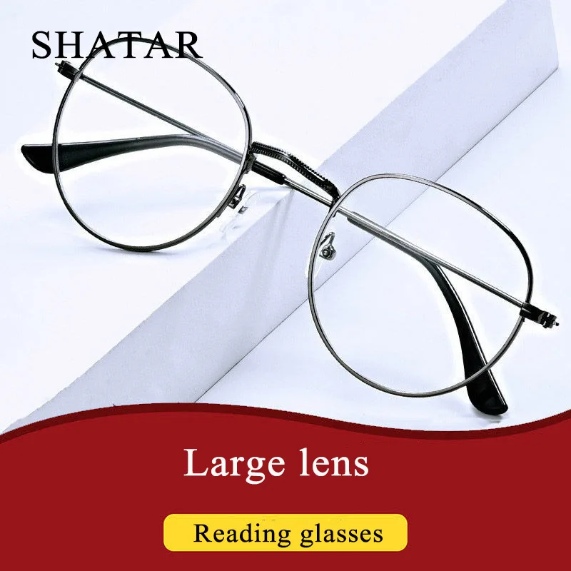 

Shatar New Trend Reading Glasses Men And Women Ultra Light Comfortable Round Frame Big Lens High Definition Middle-Ages