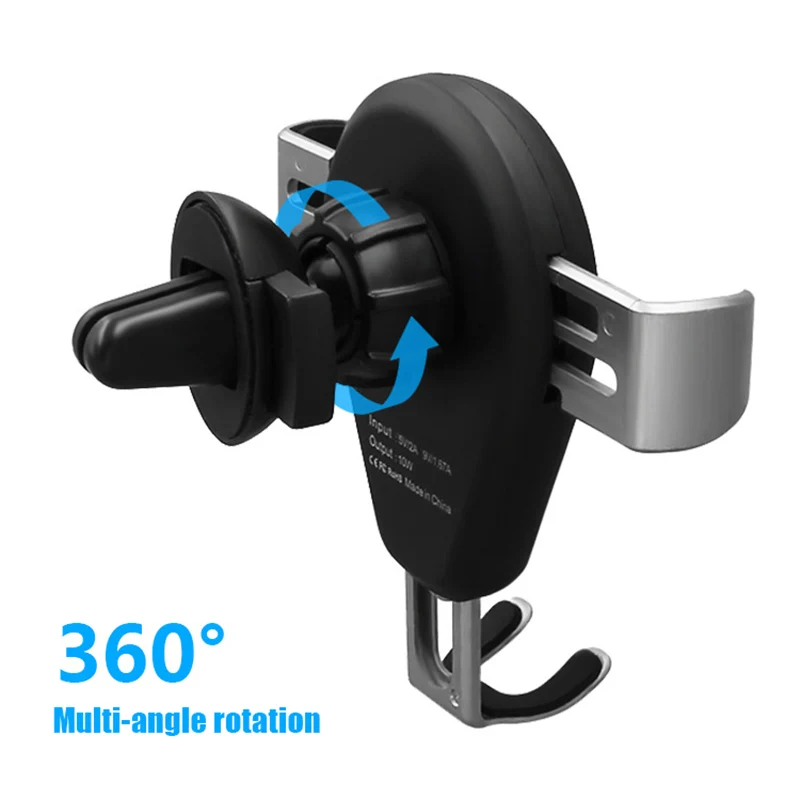 Car Gravity Cell Phone Mount Wireless Charger Air Vent Clip Smartphone Bracket Support Fast Charge NJ88 | Автомобили и мотоциклы