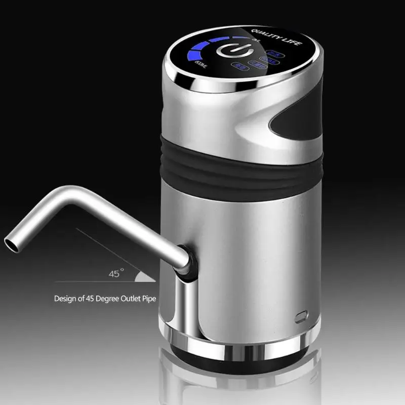 Бутылка для воды из нержавеющей стали автоматический электрический портативный диспенсер для водяного насоса Встроенный перезаряжаемый аккумулятор полная мощность