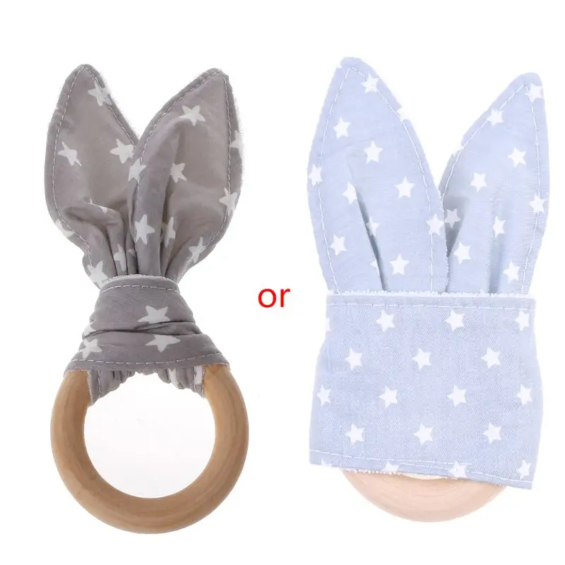 Ручной работы деревянные Натуральное детское зубное кольцо Чуи Прорезыватель