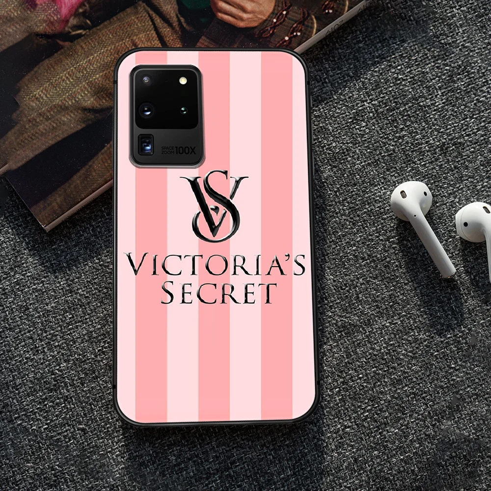 

Victoria VS love Pink Phone Case Cover Hull For Samsung Galaxy S 7 8 9 10 e 20 FE edge uitra plus Note 9 10 20 black Prime