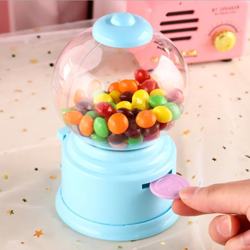 Cute Sweet Mini Candy Machine Kids Bubble Gift Children Bank Toys Dispenser E2S Gumball Coin Saving Box Piggy Home Decor | Дом и сад