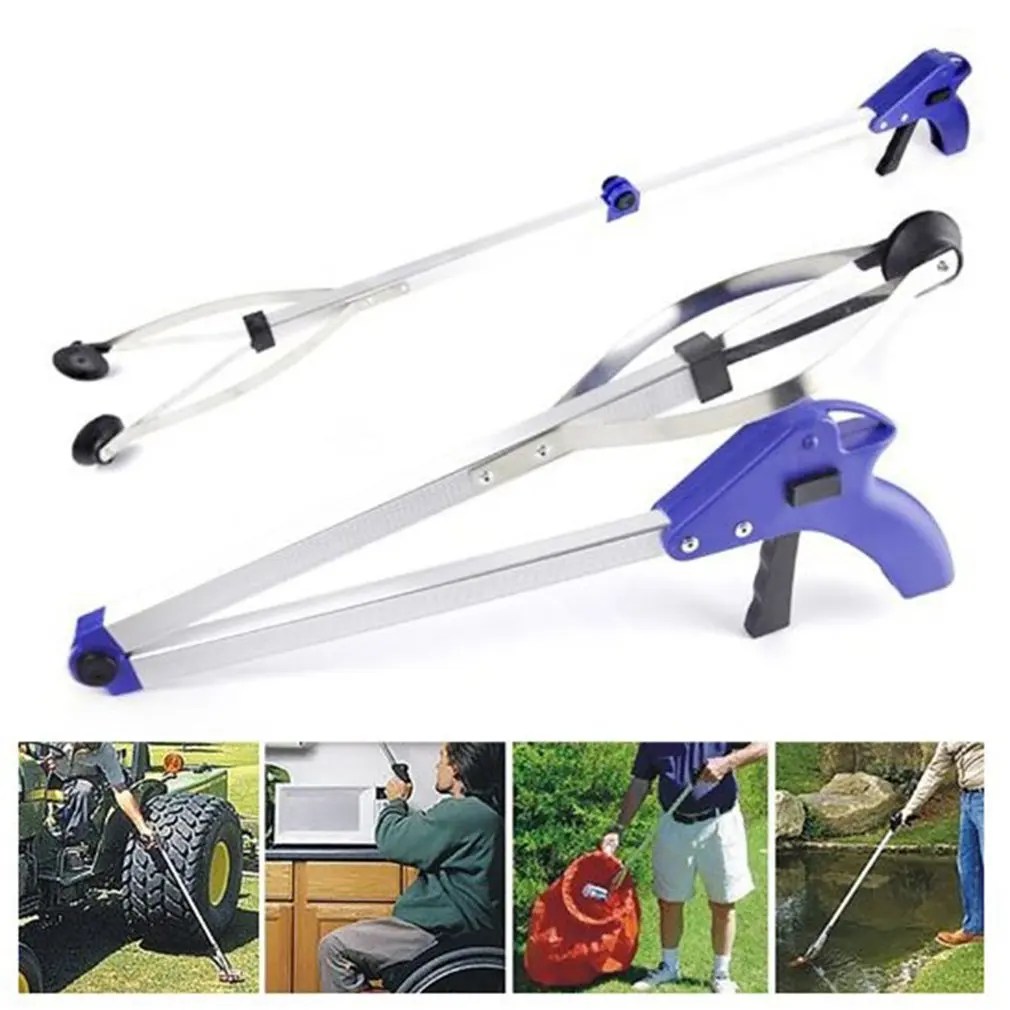 Environmentally Friendly Convenient Aluminum Alloy Folding Type Picker Garbage Clip Foldable Sanitation Outdoor | Дом и сад