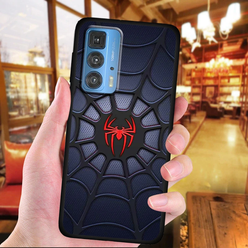 spider man marvel cool for motorola moto g60 50 40 x3 e6i e7i power edge 20 pro lite fusion 5g 2021 soft black phone case free global shipping