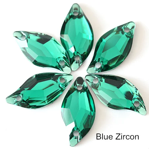Blue Zircon 50 шт./упак. 9x20 мм лист Форма с украшением в виде кристаллов смолы пришить Стразы пришивные стразы швейные стразы s для свадебное платье B3151 - Цвет: Blue Zircon