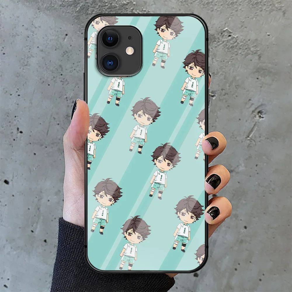 

Haikyuu Oikawa Phone Tempered Glass Case Cover For IPhone 6 6S 7 8 11 12 X Xr Xs Se 2020 Pro Max Plus Mini Prime Bumper Cell