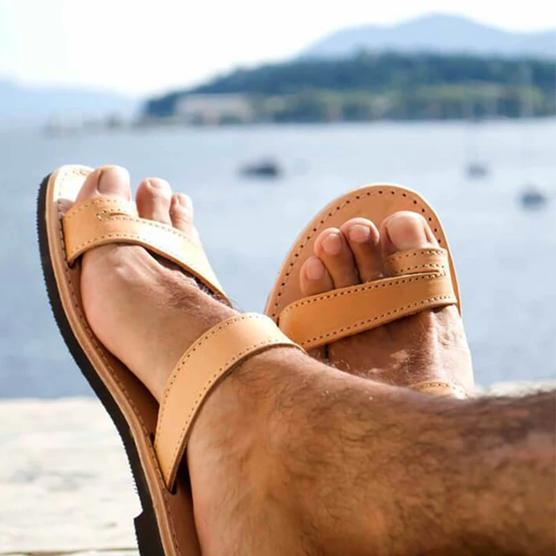 Сандалии в римском стиле для мужчин и женщин пляжная обувь повседневные шлепанцы