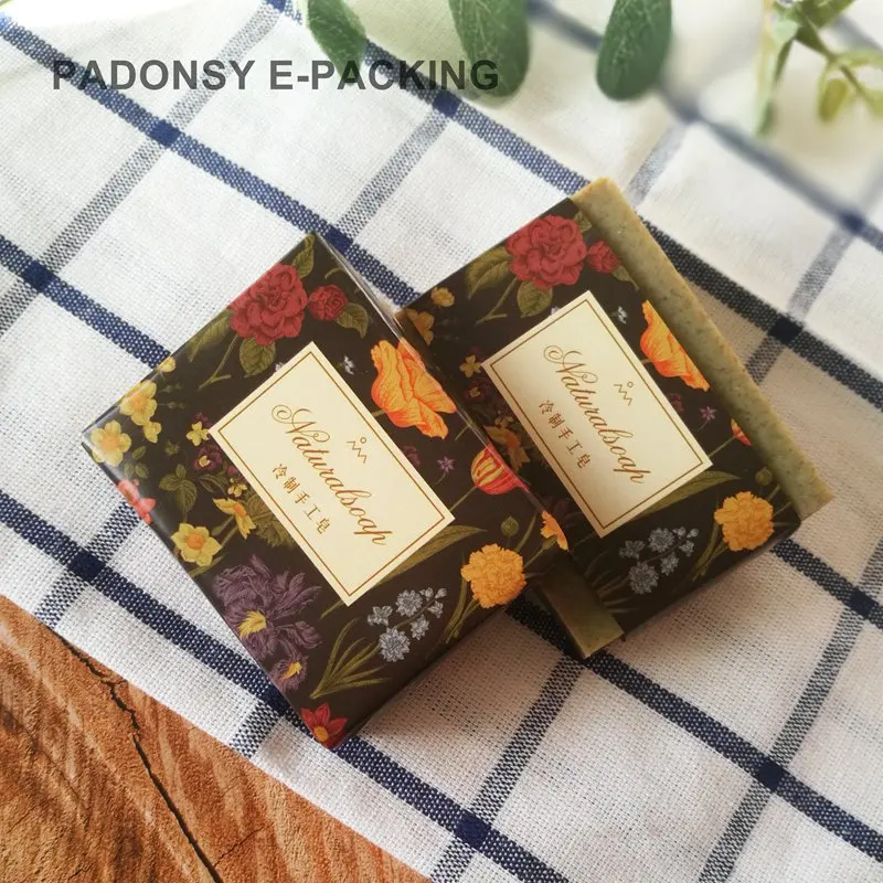 Винтажная Цветочная натуральная зернистая Коробка для мыла упаковка талии