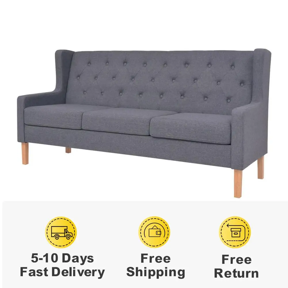 Современный 3 местный диван в стиле Честерфилд серый офисное кресло с