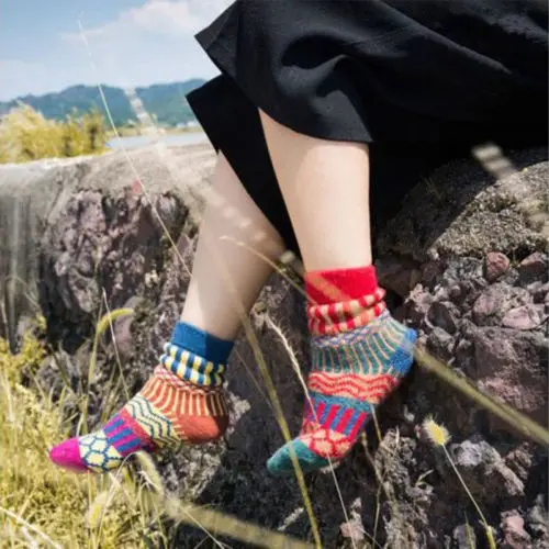 

5 Pairs Sock for Women Ladies Soft Warm Winter Wool Blend Thick Sock Socks Xmas Gifts