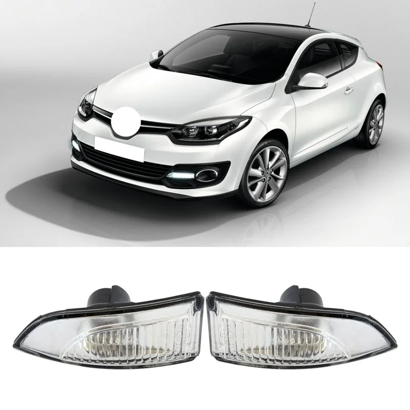 

Rear Mirror Turn Signal Light Lamp Cover for Renault Megane Grand Scenic III Fluence Latitude 261650002R 261656470R