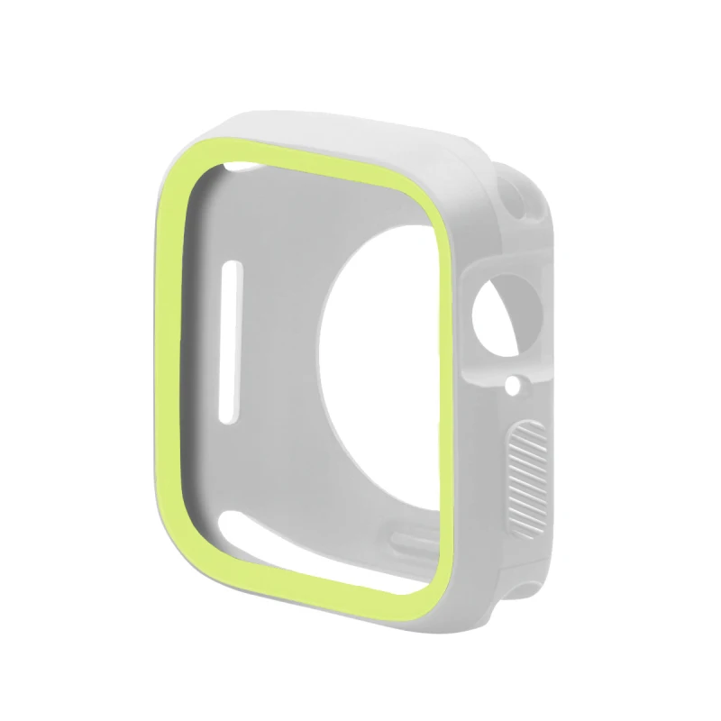 Gray Green Двухцветный Мягкий силиконовый чехол для Apple Watch Series 4, 3, 2, 1, полностью защитный резиновый чехол для iWatch 5, 40 мм, 44 мм, 38 мм, 42 мм - Цвет: Gray Green