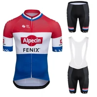 alpecin cycling team 2021 cycling jersey set champion netherland clothing mens road bike shirts suit bib shorts mtb fietskleding
