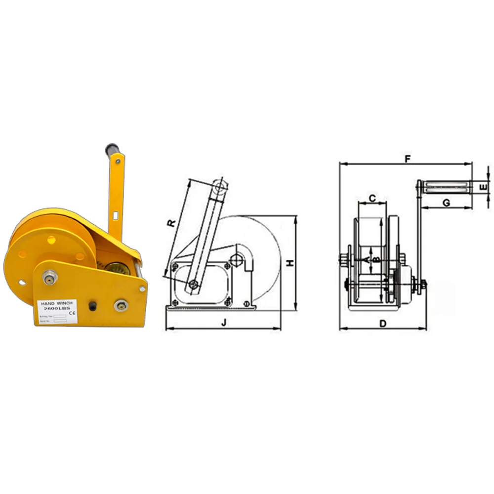 Ручная лебедка Двусторонняя самоблокирующаяся ручная Тяговая тыква маленькая