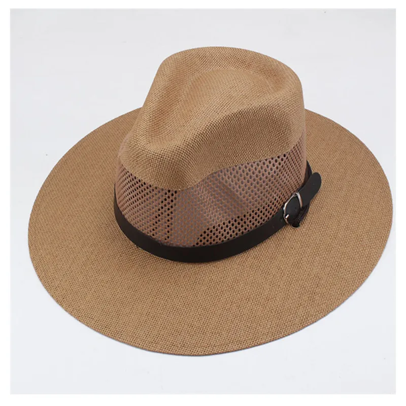 

Summer Jazz Sun Hat Panama Hat for Man Beach Straw Hat Riding hat UV Protection Cap chapeau femme 2021