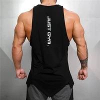 just gym clothing bodybuilding stringer tank top men fitness singlets sports sleeveless shirt cotton undershirt muscle vest