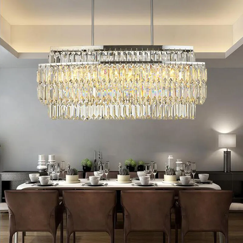 

Led model crystal Pendant Lights Italian luxury room after the modern simple Nordic bedroom restaurant crystal Pendant Lights