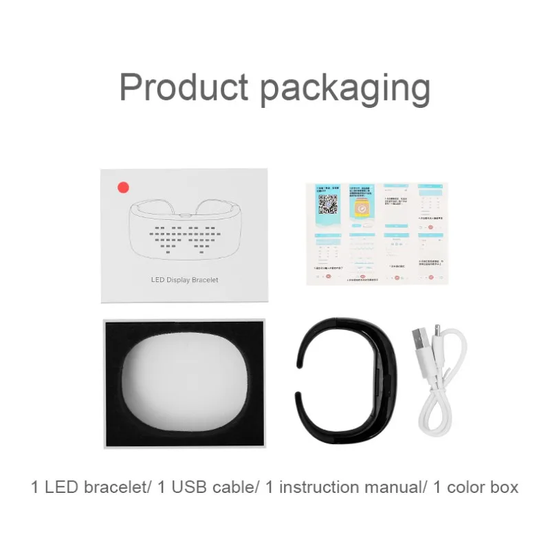 Последний светящийся светодиодный браслет программируемые светодиодные