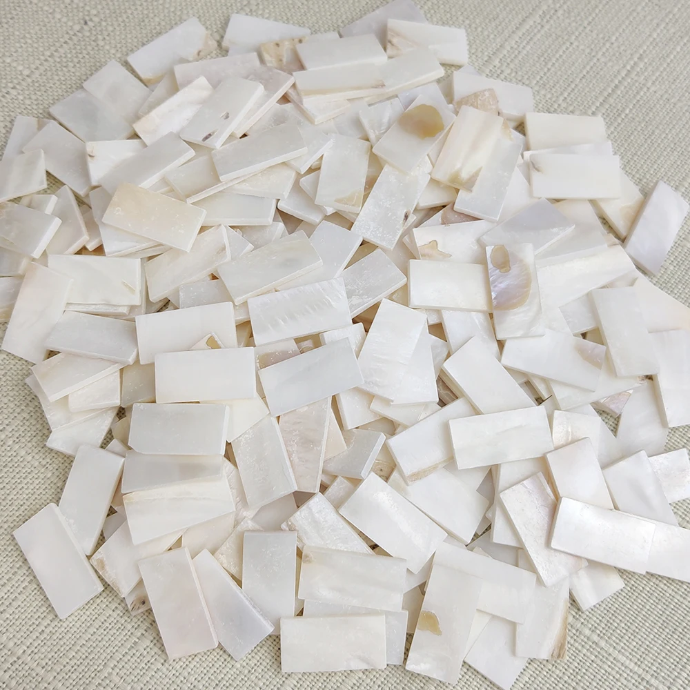 25pcs rectangle FanshapePure White Color Shell Mother of pearl mosaic tile for Crafts DIY Decoration | Дом и сад